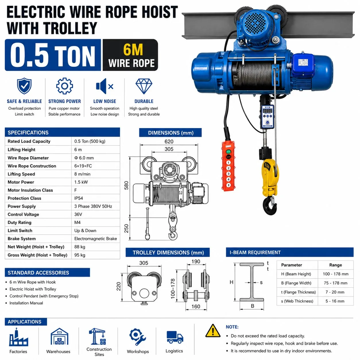 CD 0.5 t Specification Sheet