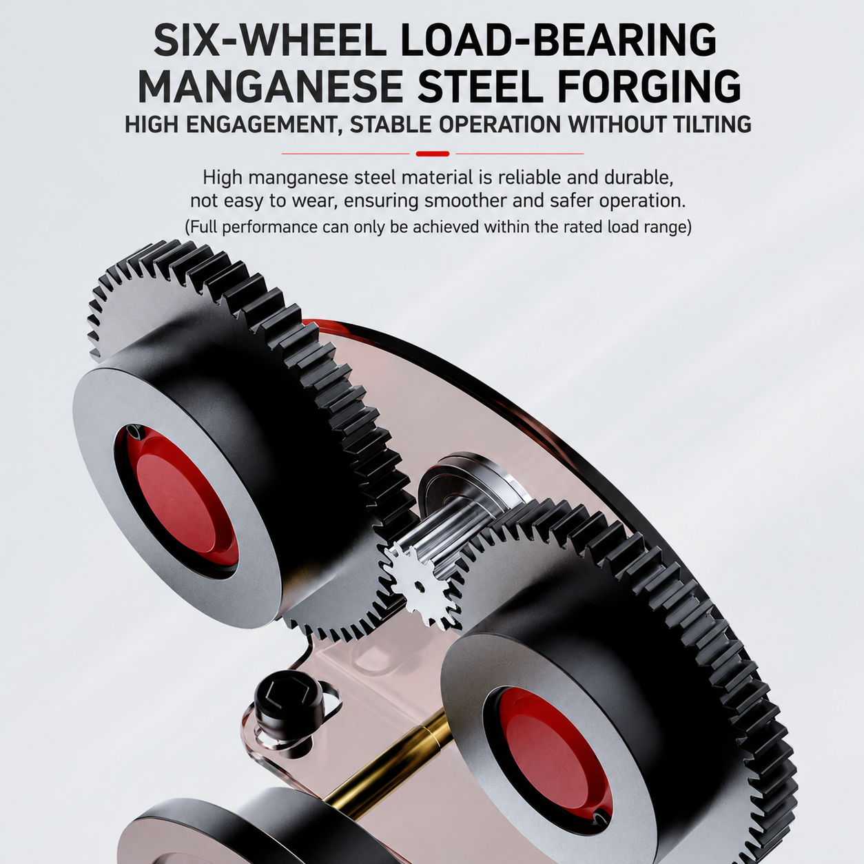 Six Wheel Gear Assembly